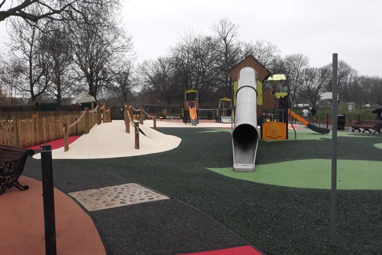 Play equipment on Clapham Common