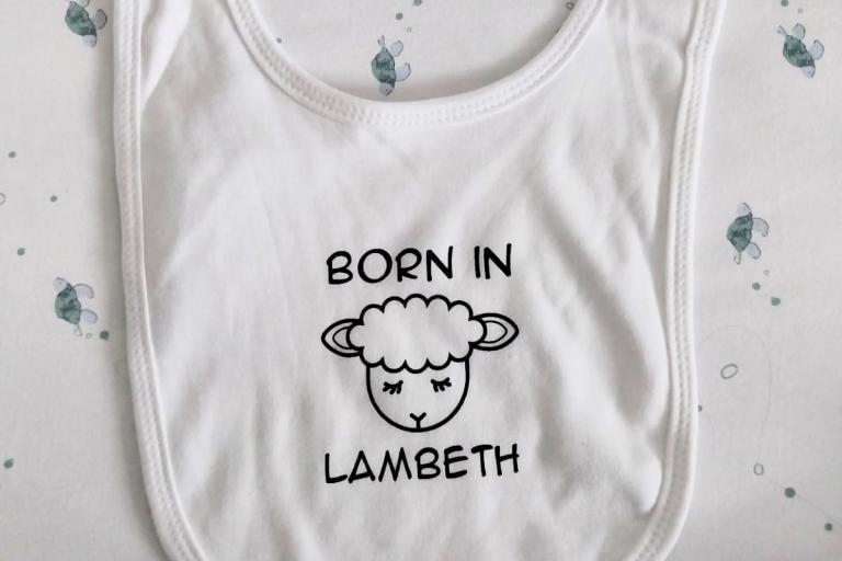 Baby Bib - Lamb face