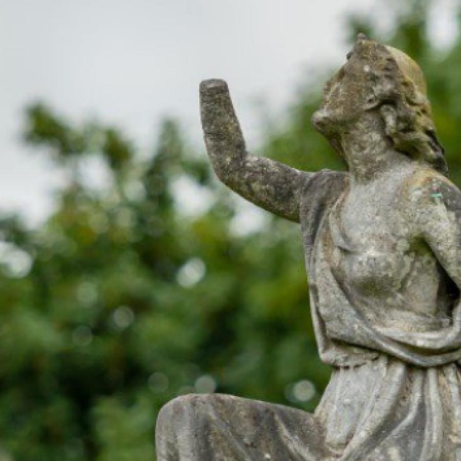 Statue on a grave in a Lambeth cemetery