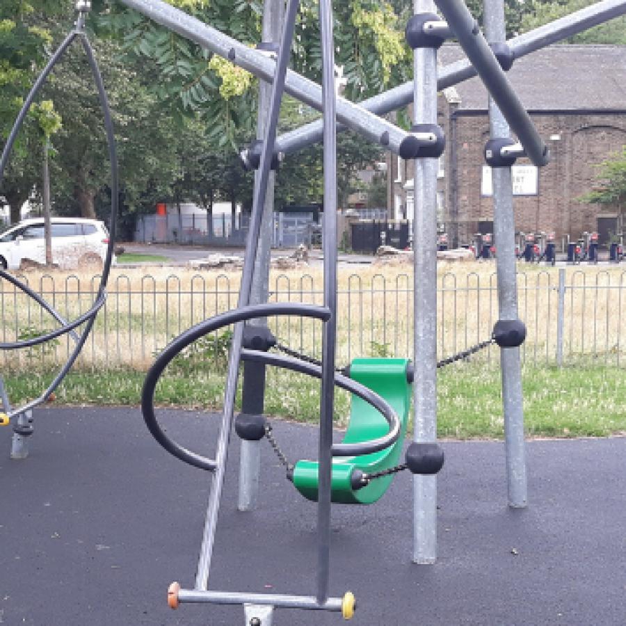 Play equipment in Larkhall park playground