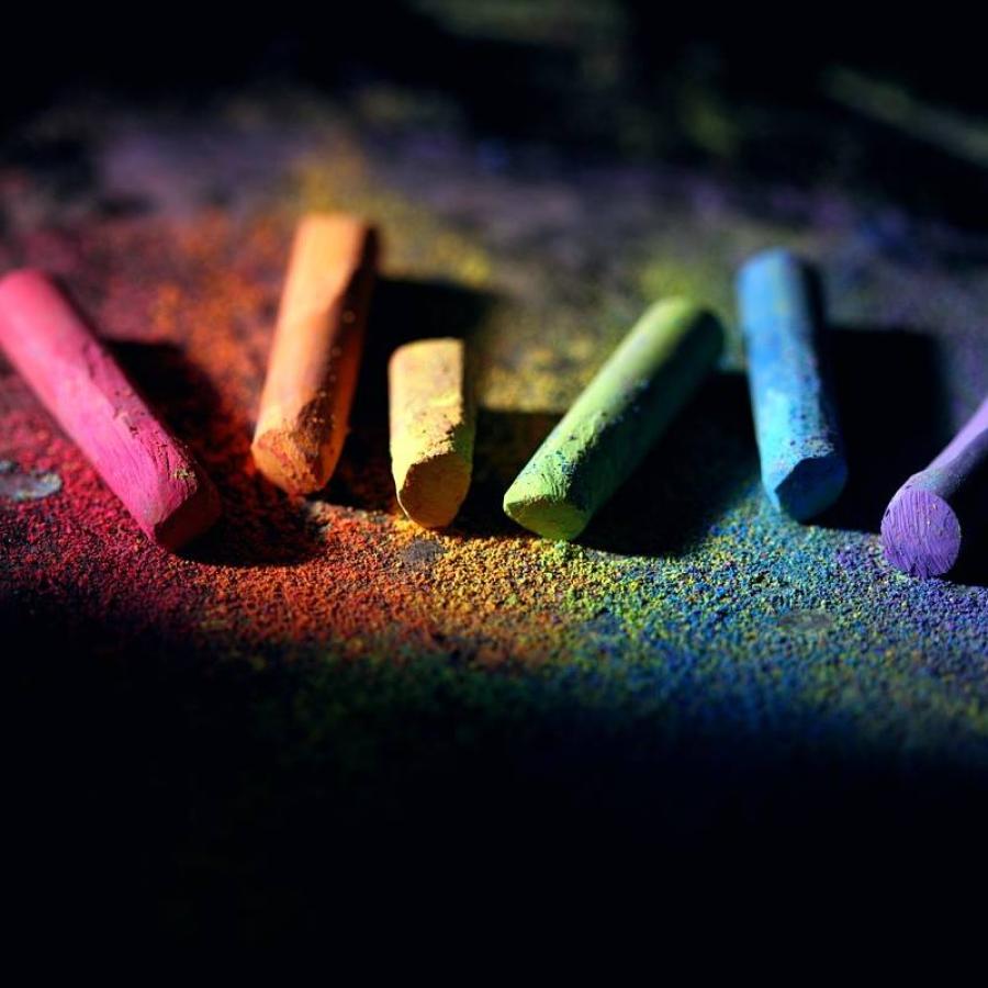Chalk Pastels displayed